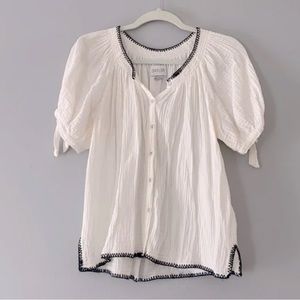 Sailor White Cotton Short Sleeve